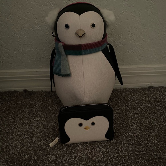 kate spade Handbags - Kate Spade Black and White Penguin Bag Set